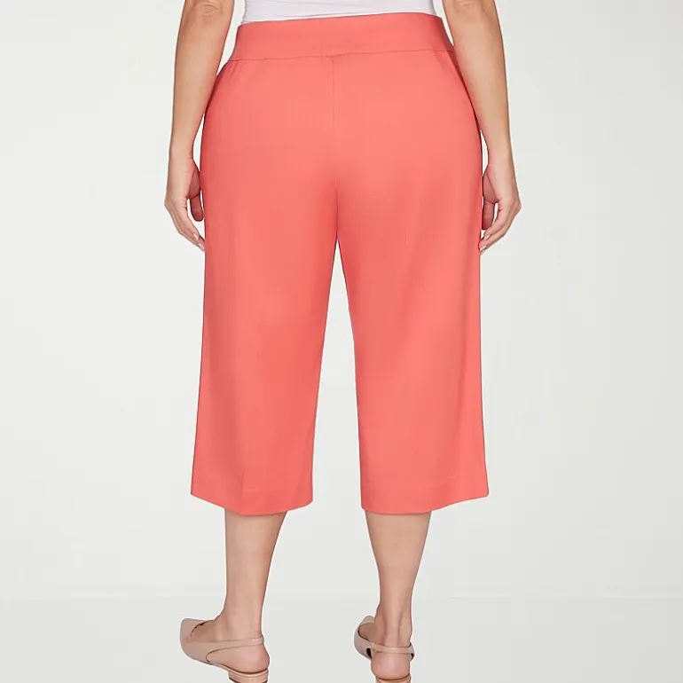 Alfred Dunner Resort Living Womens Wide Leg Capri Pant