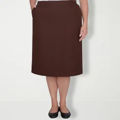 Alfred Dunner Suiting Womens Plus Pencil Skirt