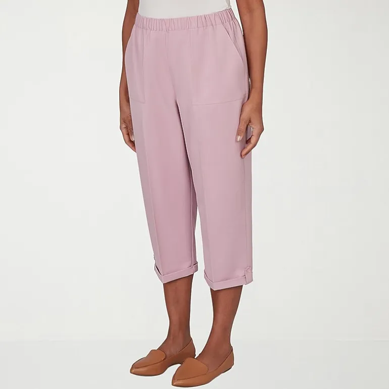 Alfred Dunner Vintage Charm Womens Straight Capri Pant