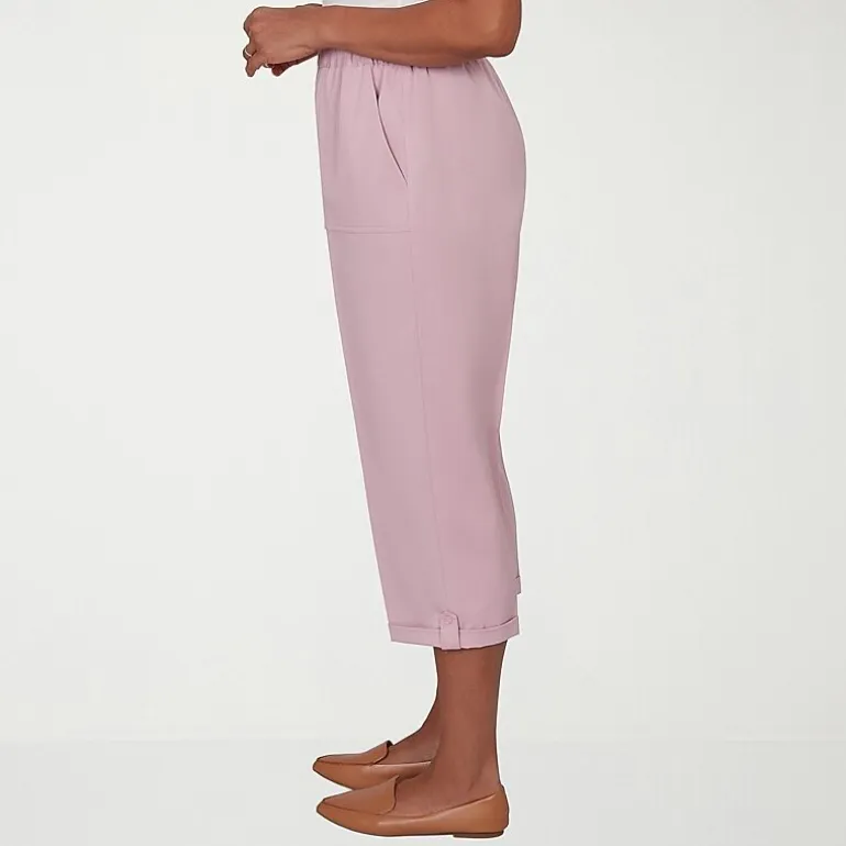 Alfred Dunner Vintage Charm Womens Straight Capri Pant
