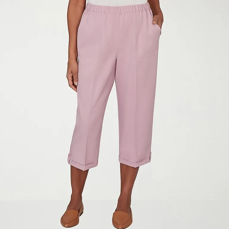 Alfred Dunner Vintage Charm Womens Straight Capri Pant