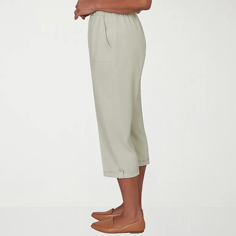 Alfred Dunner Vintage Charm Womens Straight Capri Pant