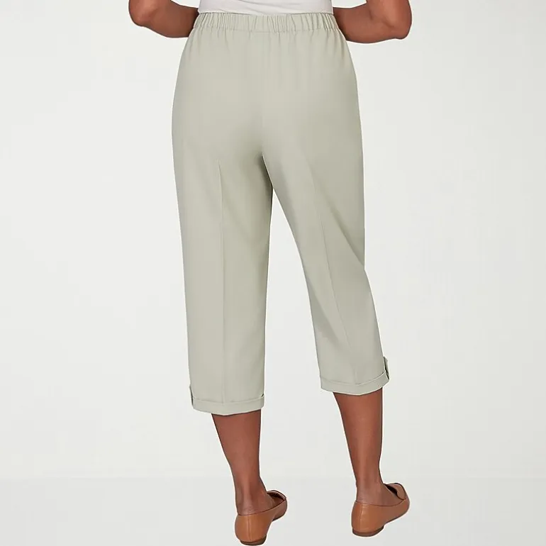 Alfred Dunner Vintage Charm Womens Straight Capri Pant