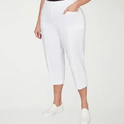 Alfred Dunner Womens Plus Straight Capri Pant