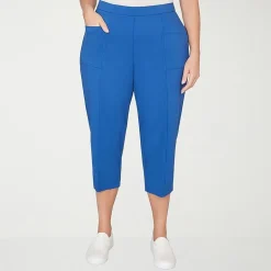 Alfred Dunner Womens Plus Straight Capri Pant