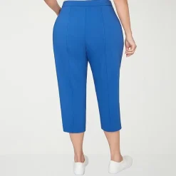 Alfred Dunner Womens Plus Straight Capri Pant