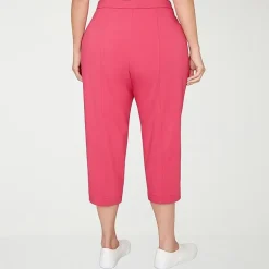 Alfred Dunner Womens Plus Straight Capri Pant