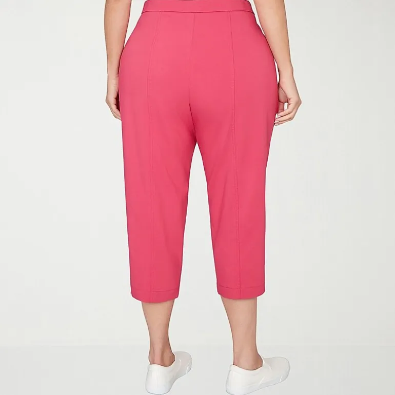 Alfred Dunner Womens Plus Straight Capri Pant