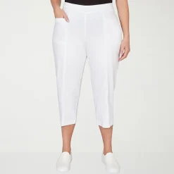 Alfred Dunner Womens Plus Straight Capri Pant