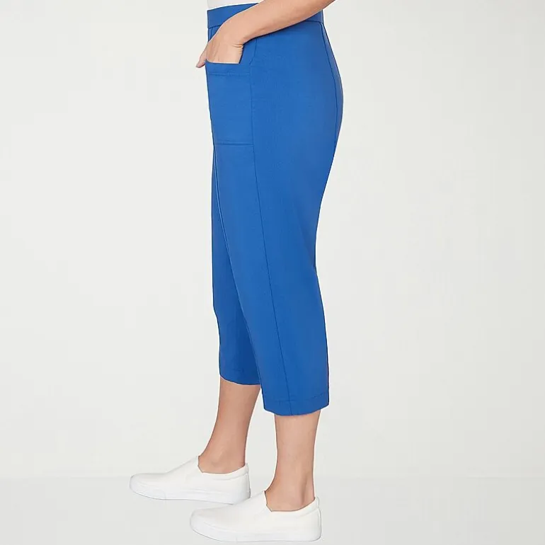 Alfred Dunner Womens Plus Straight Capri Pant