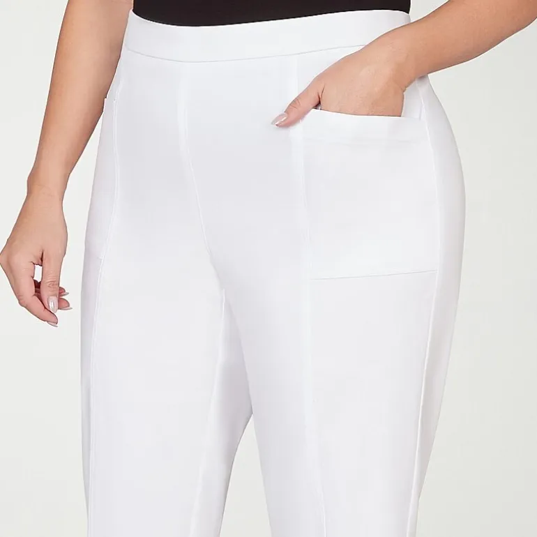 Alfred Dunner Womens Plus Straight Capri Pant