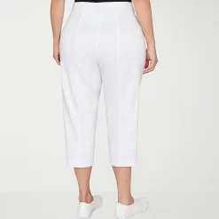 Alfred Dunner Womens Plus Straight Capri Pant