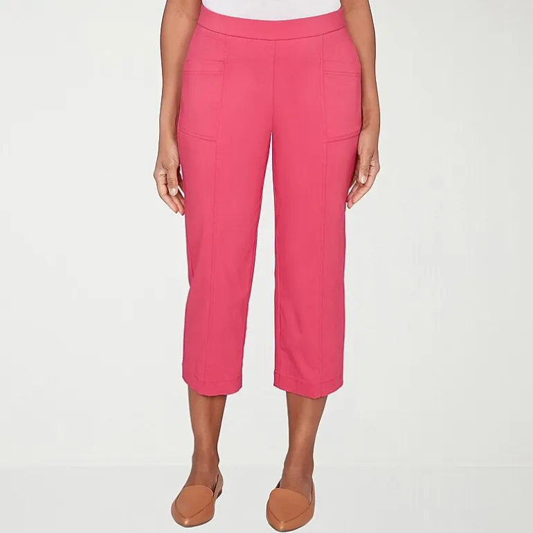 Alfred Dunner Womens Straight Capri Pant