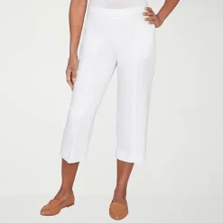 Alfred Dunner Womens Straight Capri Pant