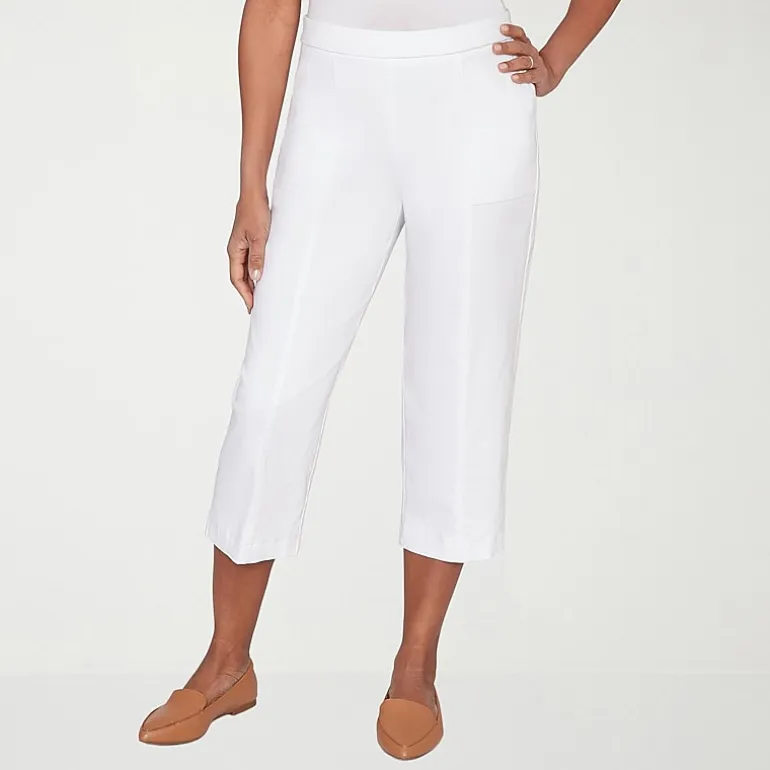 Alfred Dunner Womens Straight Capri Pant