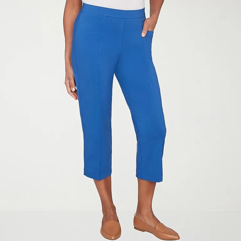Alfred Dunner Womens Straight Capri Pant