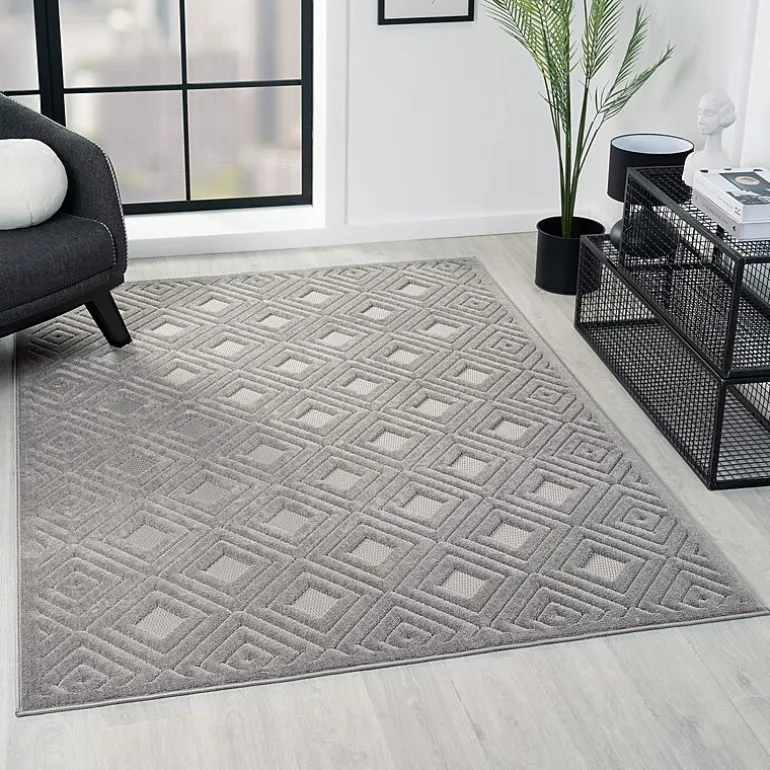 Alina Bel Geometric Indoor Outdoor Rectangular Area Rug