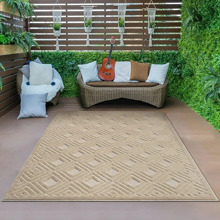 Alina Bel Geometric Indoor Outdoor Rectangular Area Rug