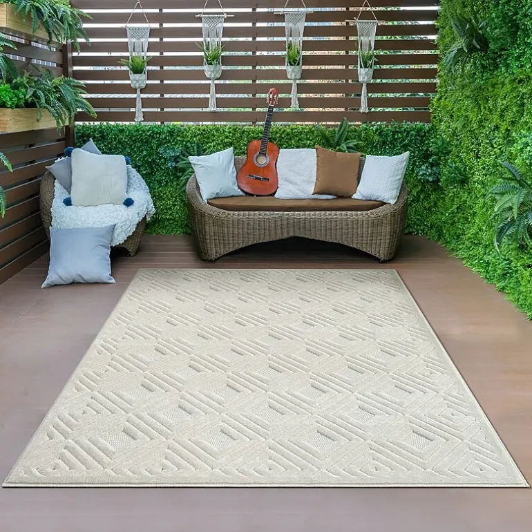 Alina Bel Geometric Indoor Outdoor Rectangular Area Rug