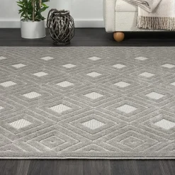 Alina Bel Geometric Indoor Outdoor Rectangular Area Rug