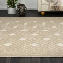 Alina Bel Geometric Indoor Outdoor Rectangular Area Rug
