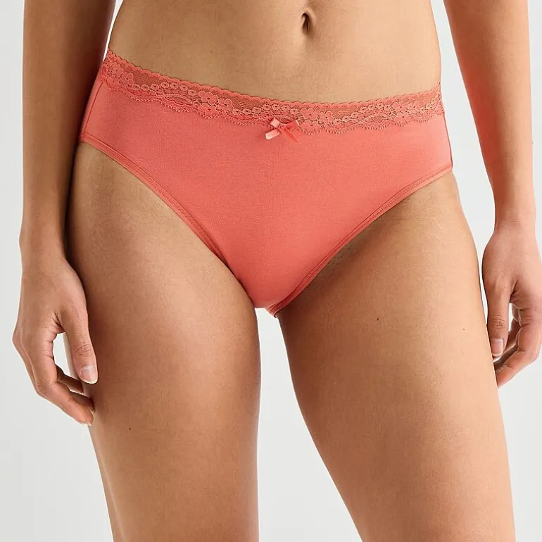 Ambrielle Cotton High Cut Panty