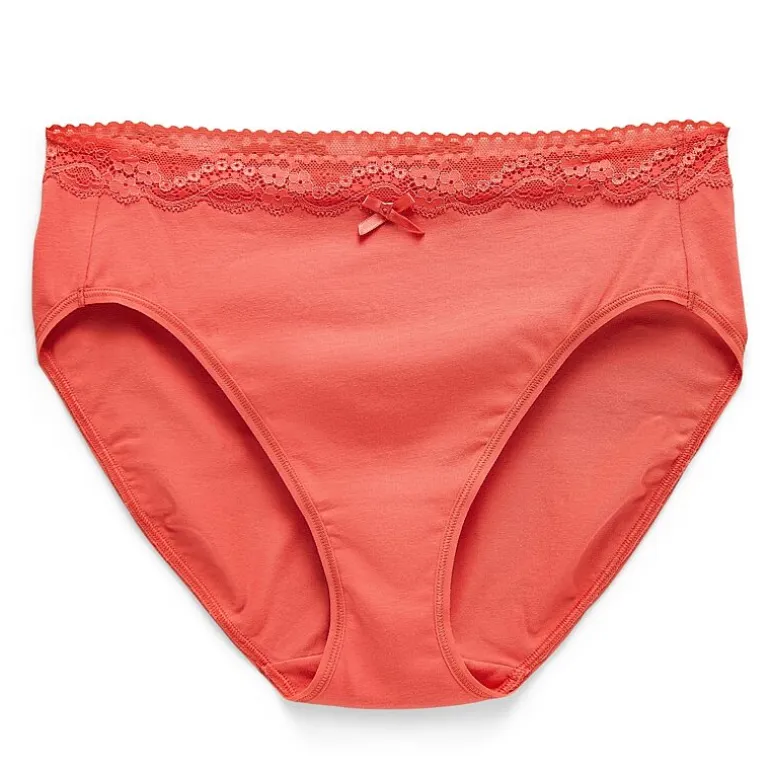 Ambrielle Cotton High Cut Panty
