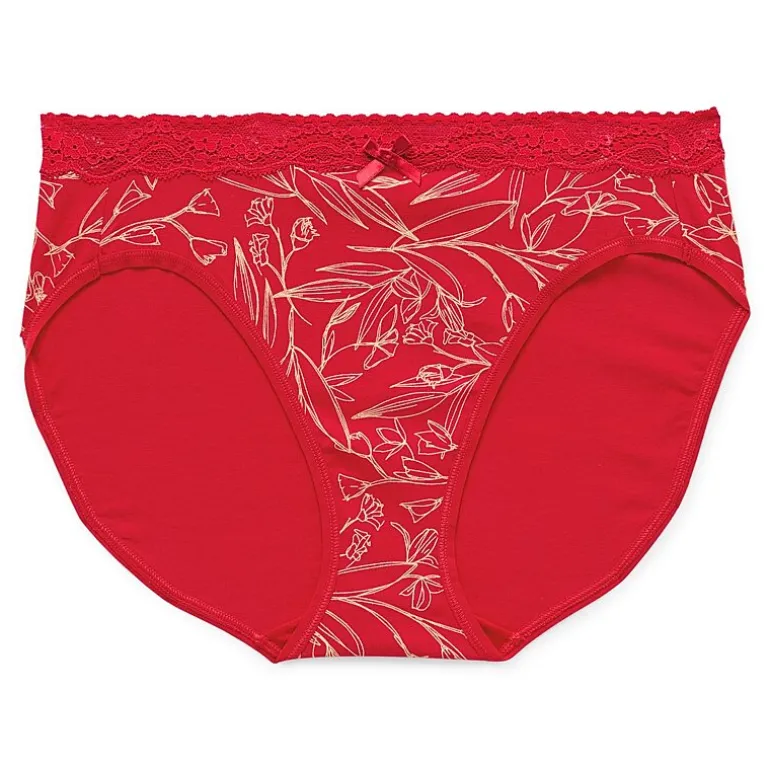 Ambrielle Cotton High Cut Panty