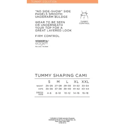 Ambrielle No Side-Show Waist Shaping Tank Shapewear Camisole