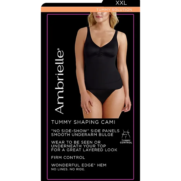 Ambrielle No Side-Show Waist Shaping Tank Shapewear Camisole