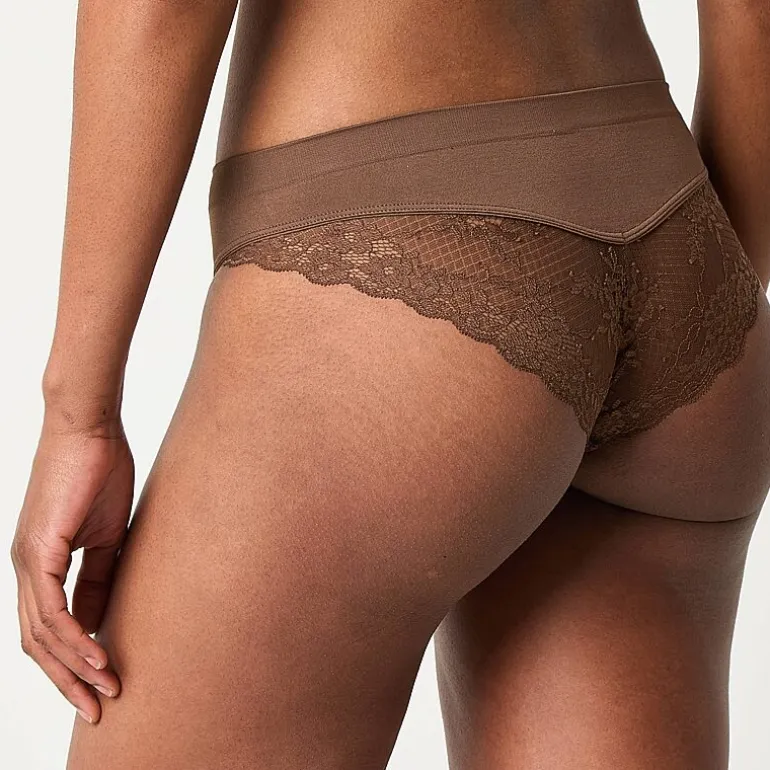 Ambrielle Seamless Lace Cheeky Panty