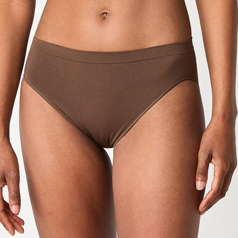 Ambrielle Womens Seamless High Cut Panty