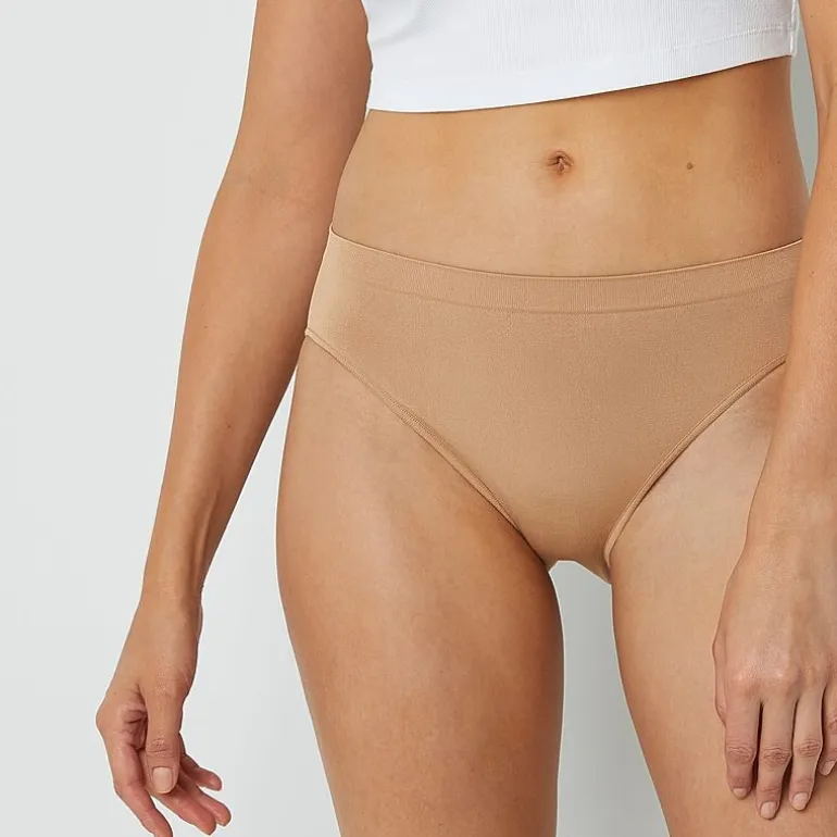 Ambrielle Womens Seamless High Cut Panty