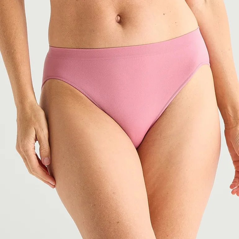 Ambrielle Womens Seamless High Cut Panty