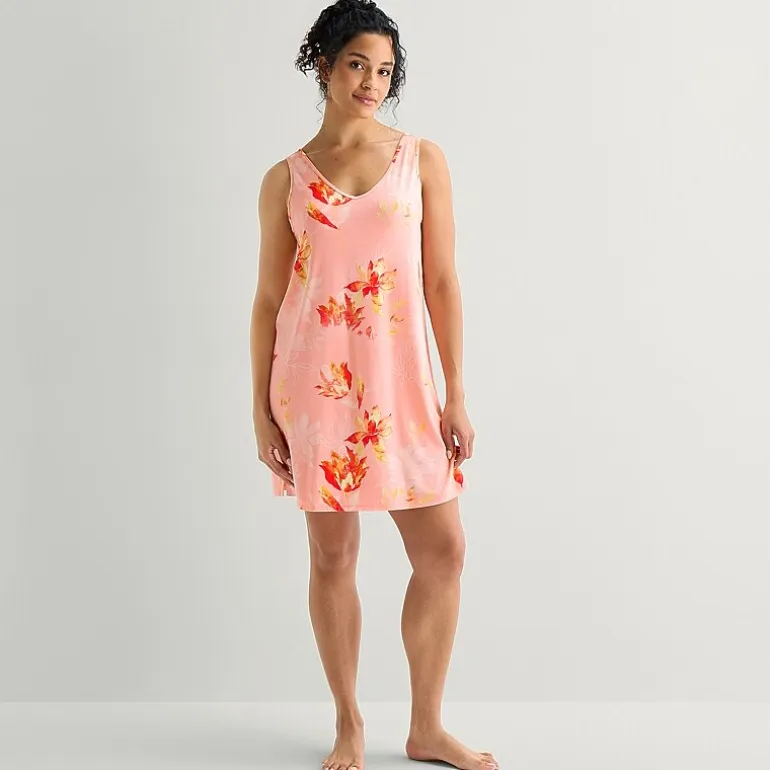 Ambrielle Womens Sleeveless V Neck Nightshirt