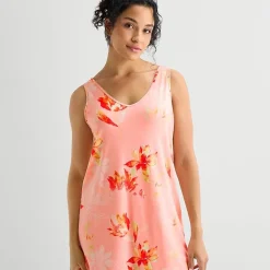 Ambrielle Womens Sleeveless V Neck Nightshirt