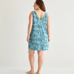 Ambrielle Womens Sleeveless V Neck Nightshirt