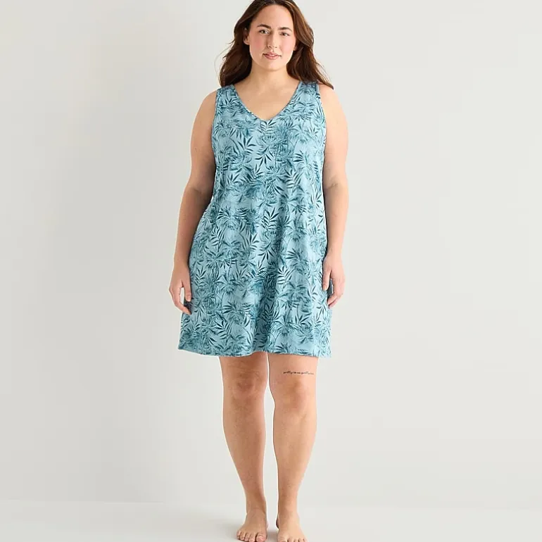 Ambrielle Womens Sleeveless V Neck Nightshirt