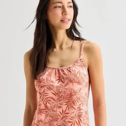 Ambrielle Womens Sleeveless Crew Neck Chemise