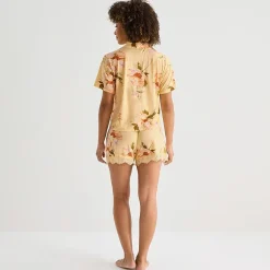 Ambrielle Womens V-Neck Short Sleeve 2-pc. Pajama Set