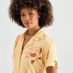 Ambrielle Womens V-Neck Short Sleeve 2-pc. Pajama Set