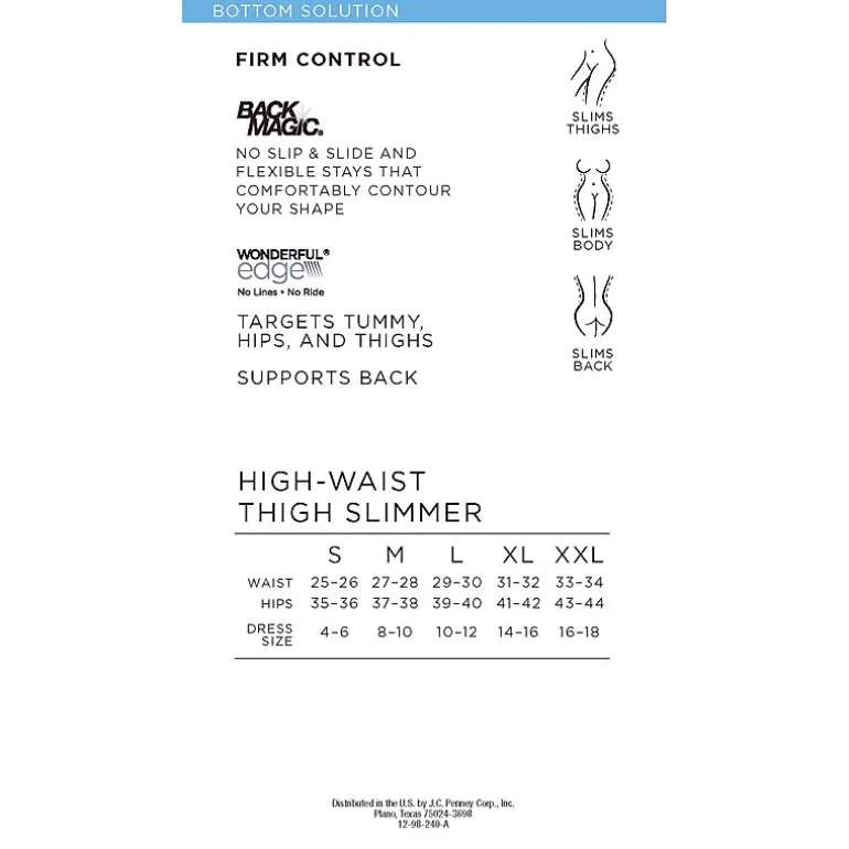 Ambrielle Wonderful Edge® Back Magic® High-Waist Thigh Slimmers