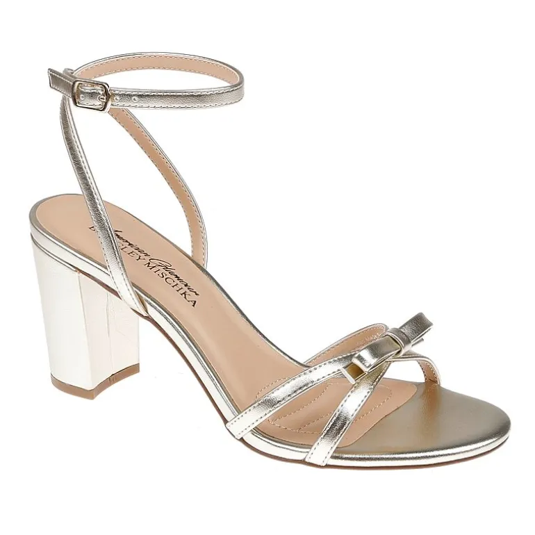 American Glamour Badgley Mischka Womens Millicent Heeled Sandals
