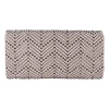 American Glamour Badgley Mischka Chevron Flap Beaded Clutch