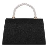 American Glamour Badgley Mischka Pearl Top Handle Evening Bag
