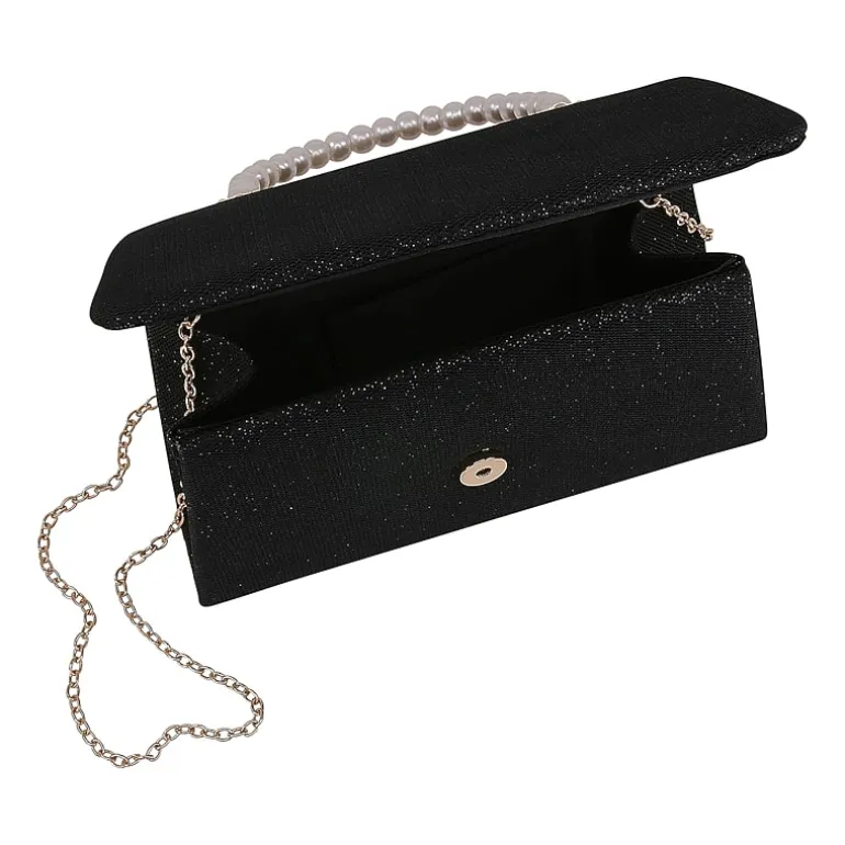 American Glamour Badgley Mischka Pearl Top Handle Evening Bag