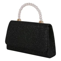 American Glamour Badgley Mischka Pearl Top Handle Evening Bag