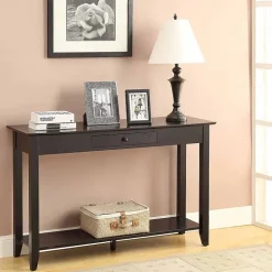American Heritage 1 Drawer Console Table with Shelf
