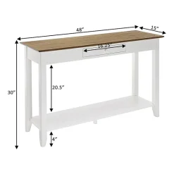 American Heritage 1 Drawer Console Table with Shelf