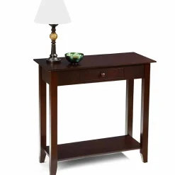 American Heritage 1 Drawer Hall Table with Shelf